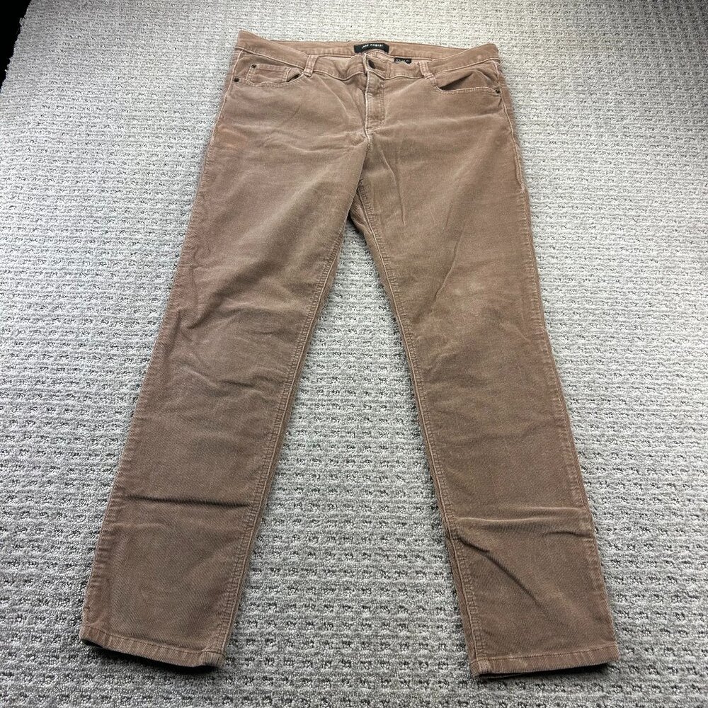 Brown Corduroy Pants Women Size 32 (14) Slim Low Rise
